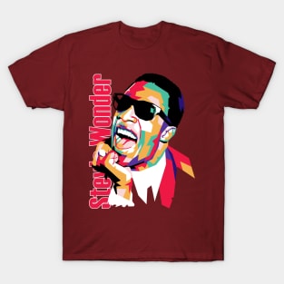 stevie wonder abstract T-Shirt